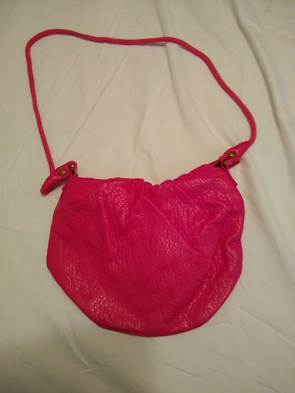 Pink faux Leather Shoulder Bag Purse CROSSBODY SPRING. Fun - Picture 1 of 9